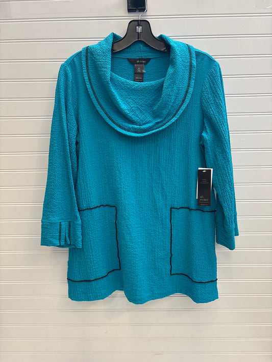 Top Long Sleeve By Ali Miles In Blue, Size: Xs