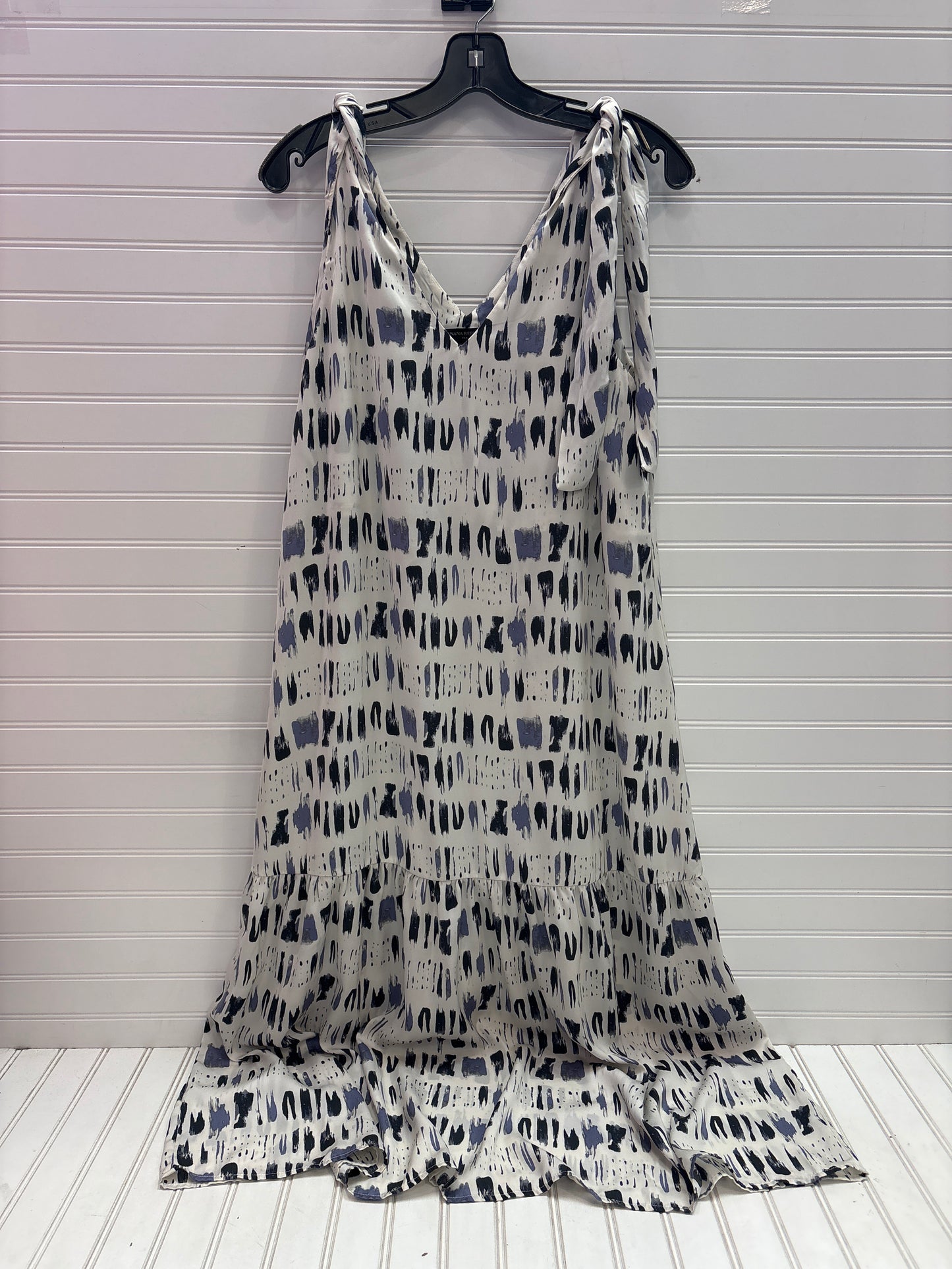 Dress Party Midi By Banana Republic In Blue & White, Size: S