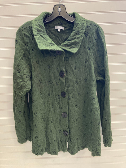 Sweater Cardigan By Habitat In Black & Green, Size: M