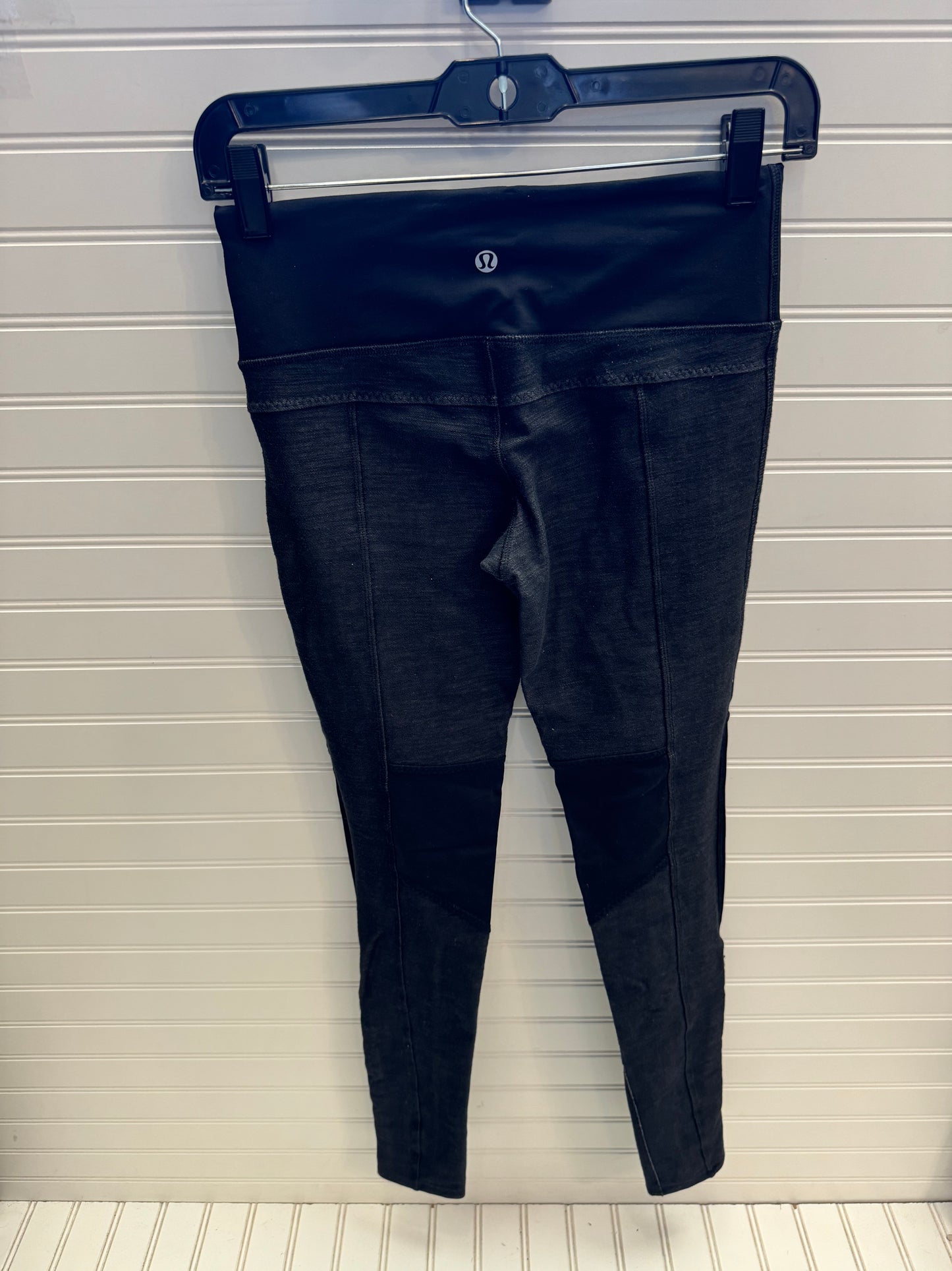 Athletic Leggings By Lululemon In Black & Grey, Size: 4