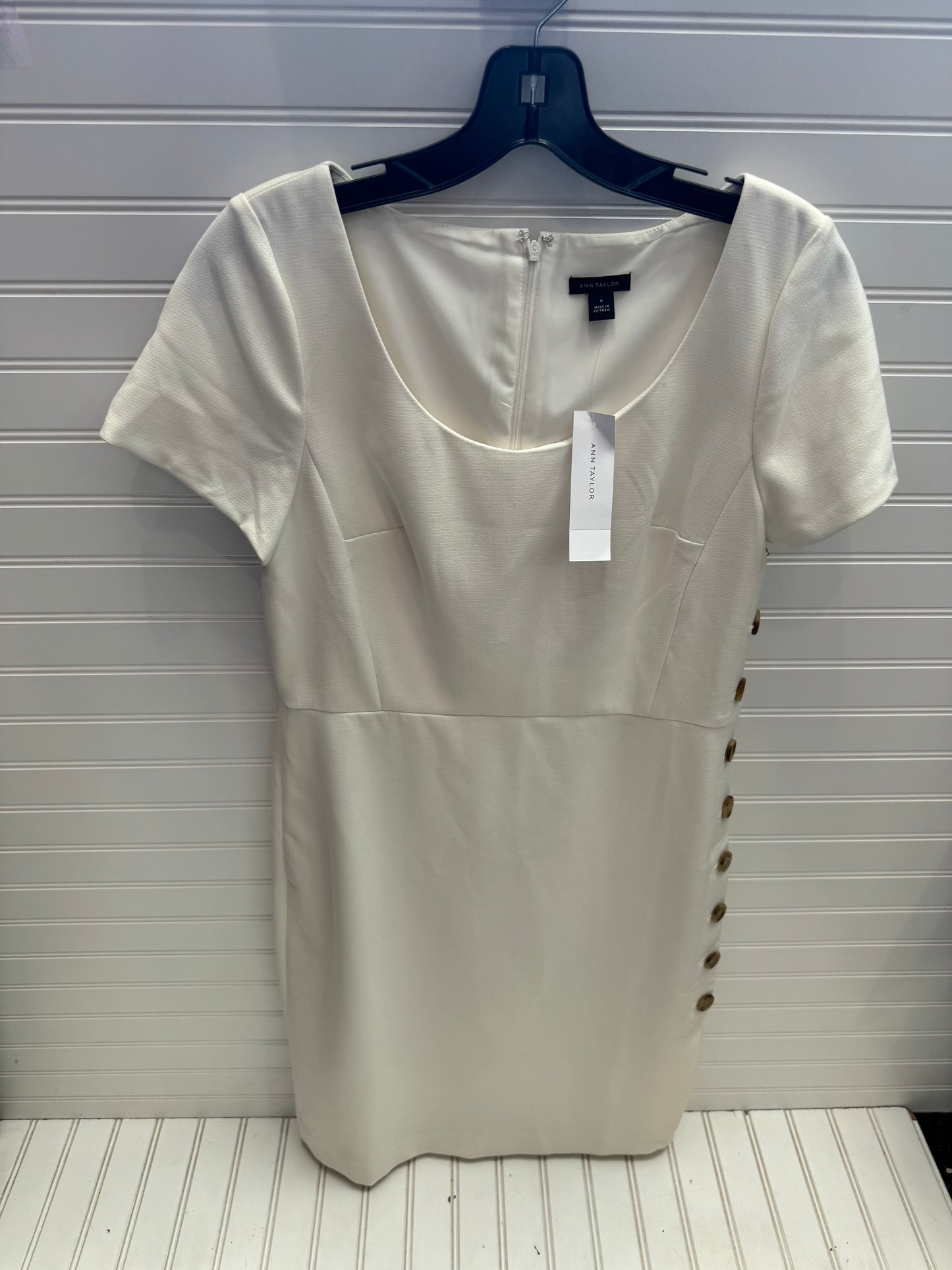 Dress Work By Ann Taylor In Cream, Size: 6