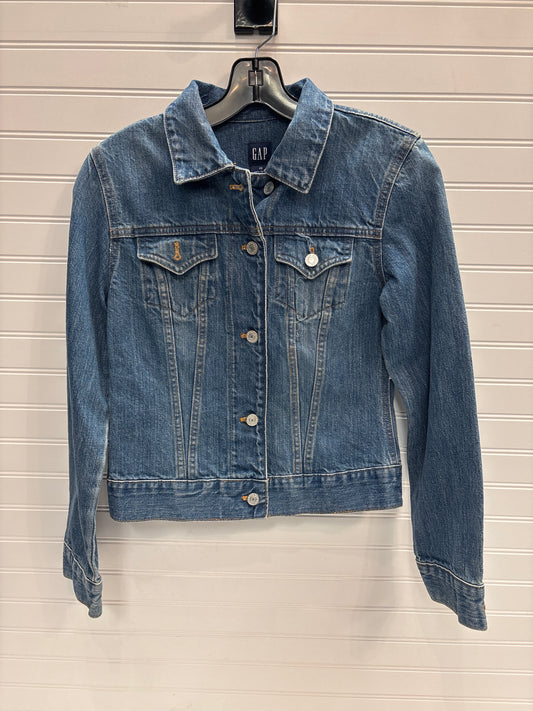 Jacket Denim By Gap In Blue Denim, Size: Xs