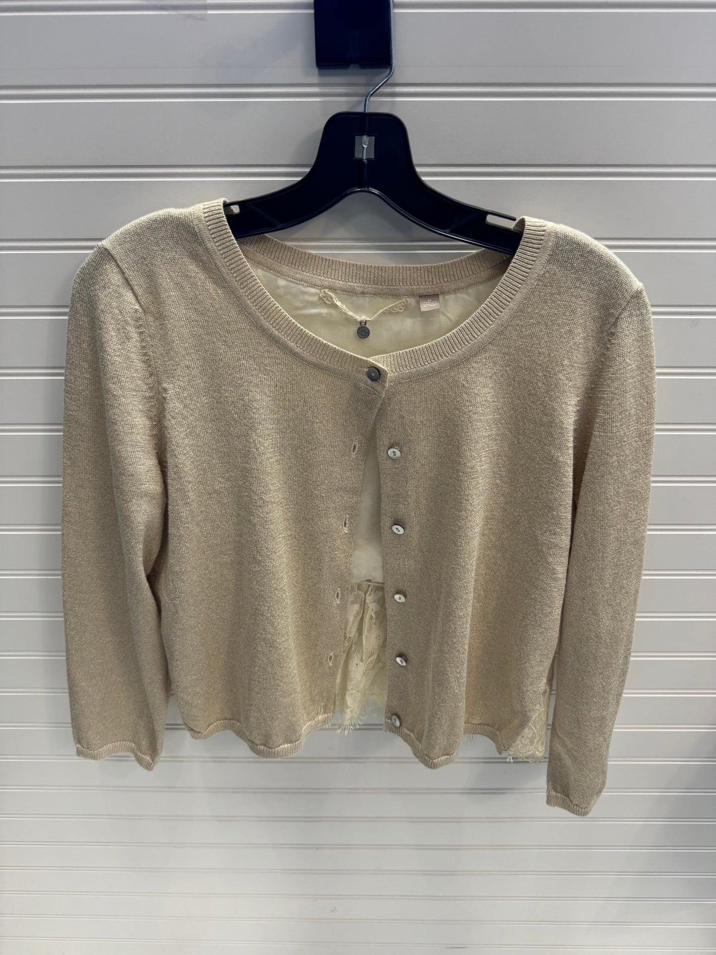 Cardigan By Knitted And Knotted In Beige, Size: M