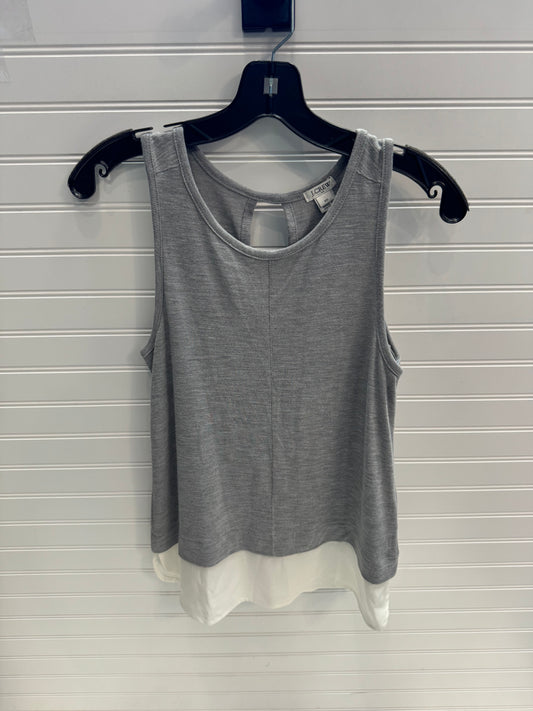 Top Sleeveless By J. Crew In Grey & White, Size: Xs