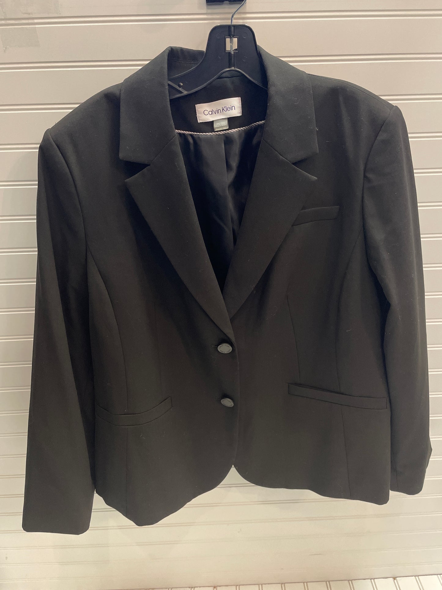 Blazer By Calvin Klein In Black, Size: 18