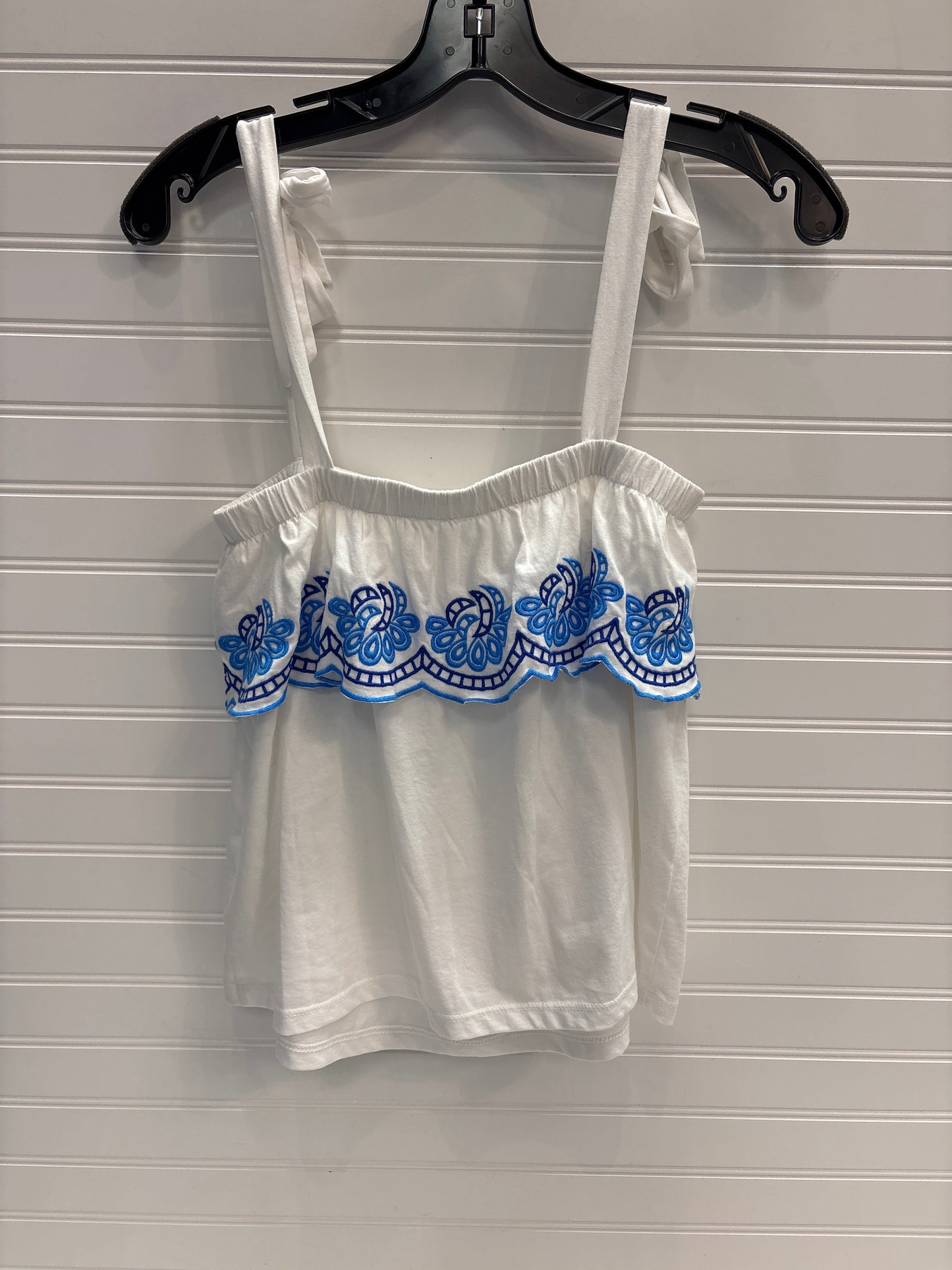 Top Sleeveless Designer By Lilly Pulitzer In Blue & White, Size: Xs