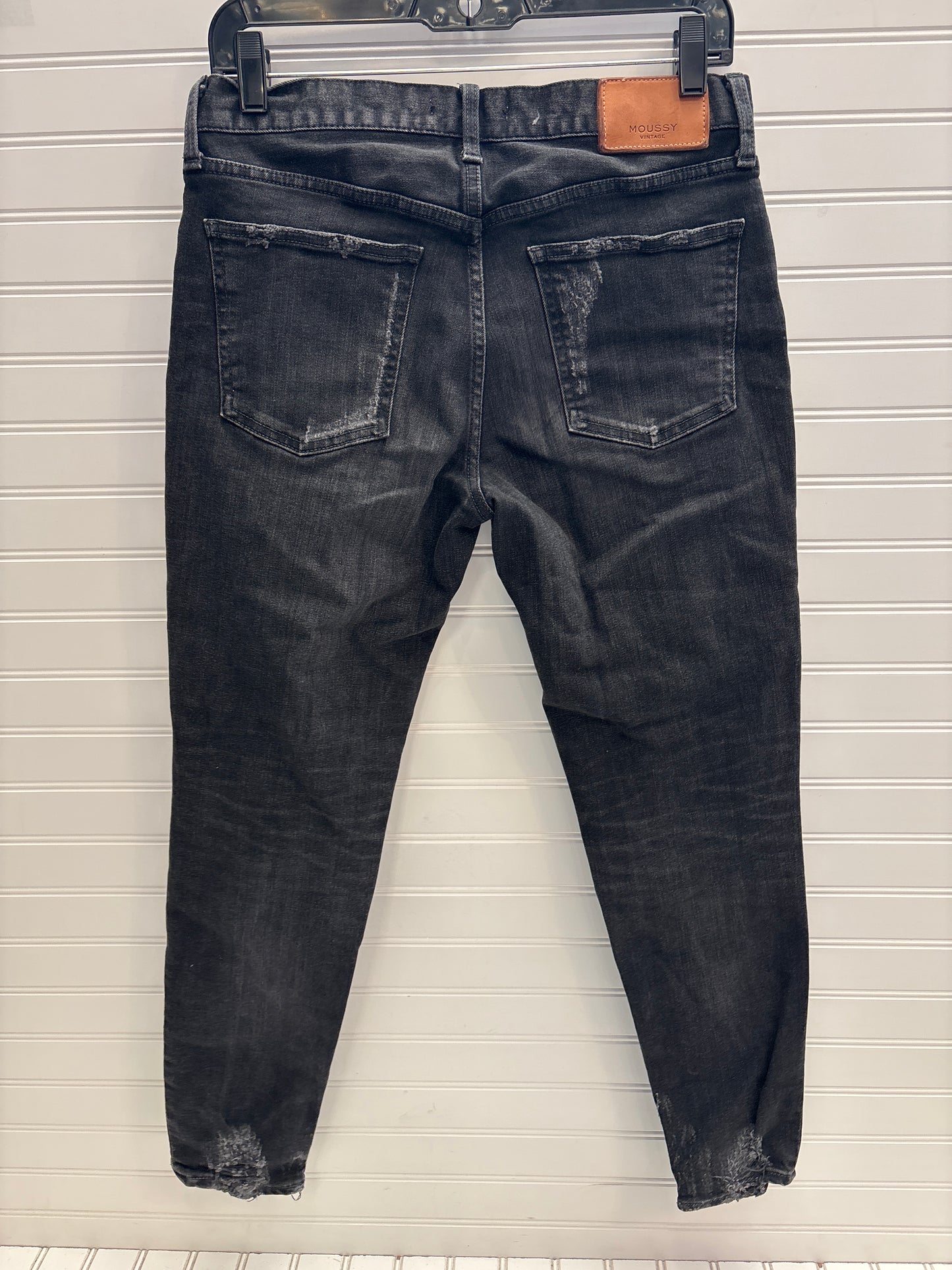 Jeans Straight By Moussy In Black Denim, Size: 6