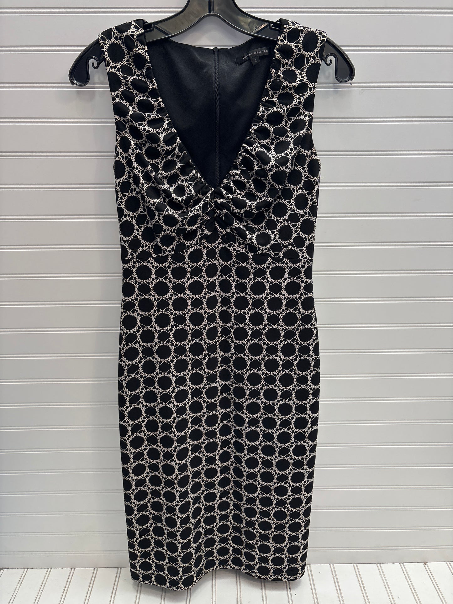 Dress Work By David Meister In Black & White, Size: 4