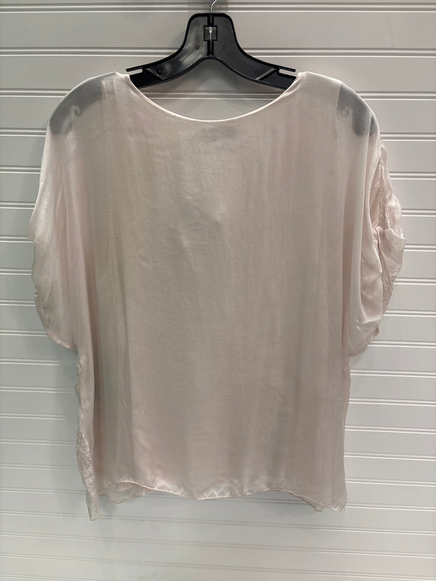 Top Short Sleeve By Angela Moda Italy In Pink, Size: L