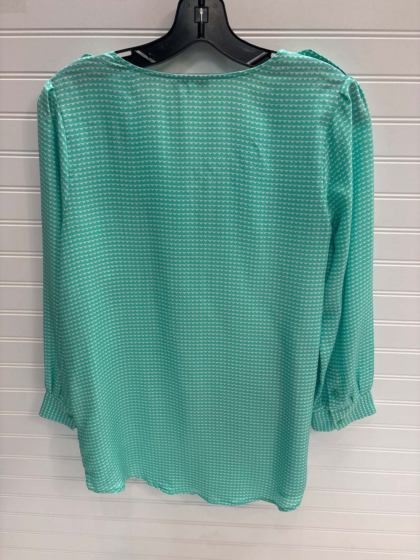 Top 3/4 Sleeve By Joie In Green & White, Size: Xs