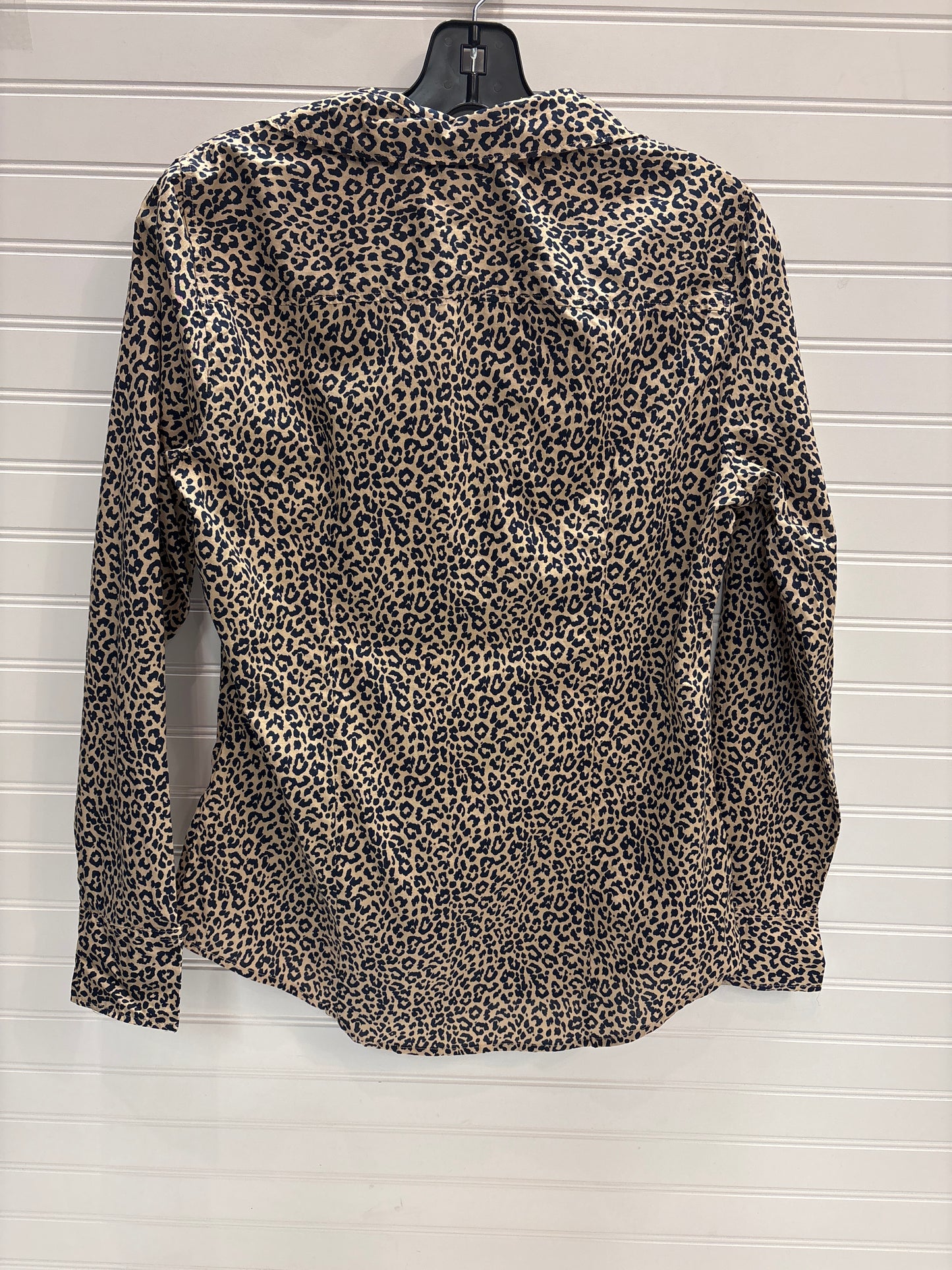 Blouse Long Sleeve By J. Crew In Leopard Print, Size: S