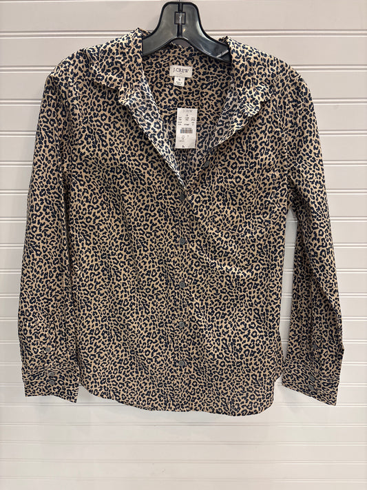 Blouse Long Sleeve By J. Crew In Leopard Print, Size: S