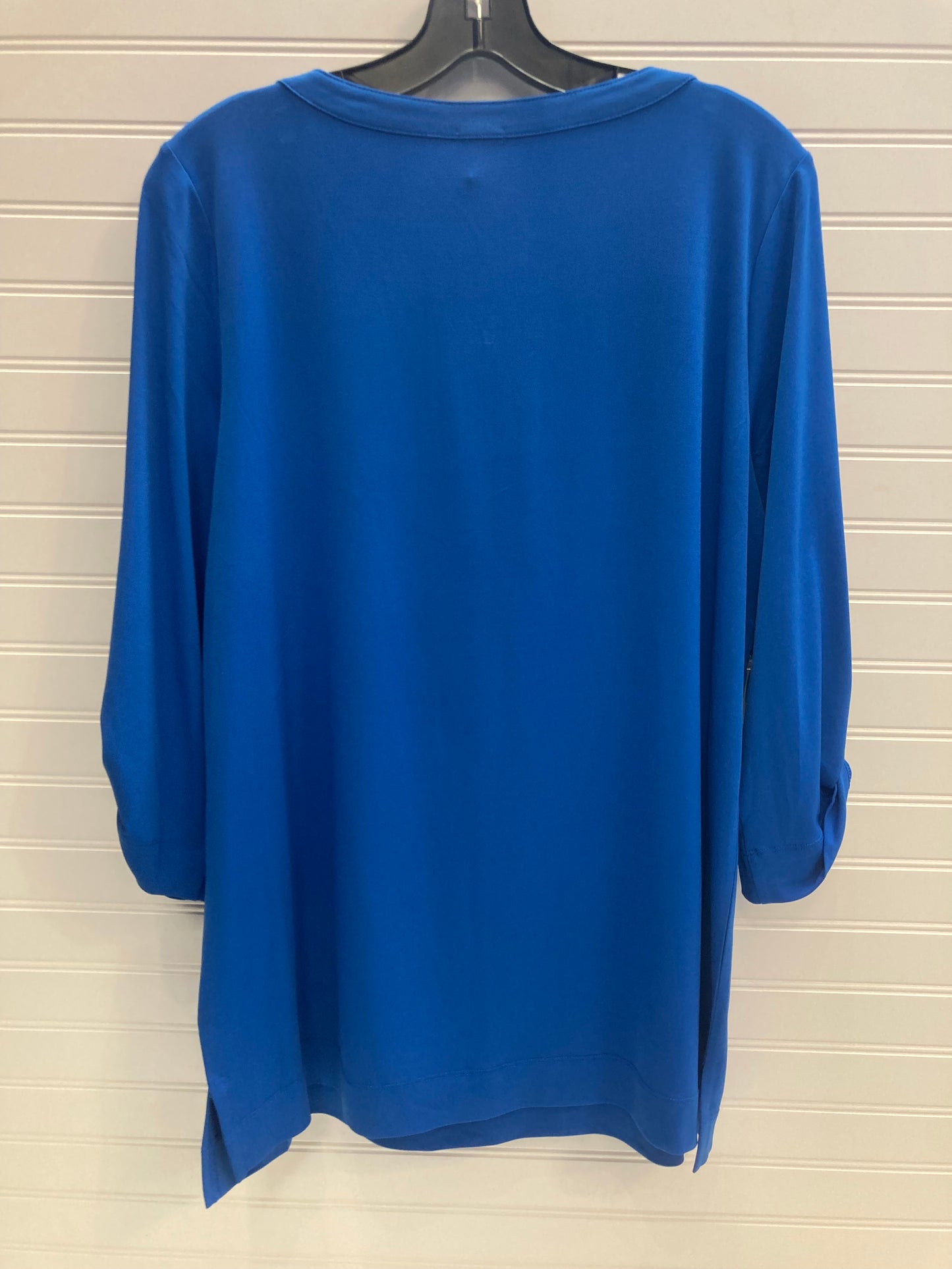 Blue Tunic 3/4 Sleeve Anne Klein, Size Xl