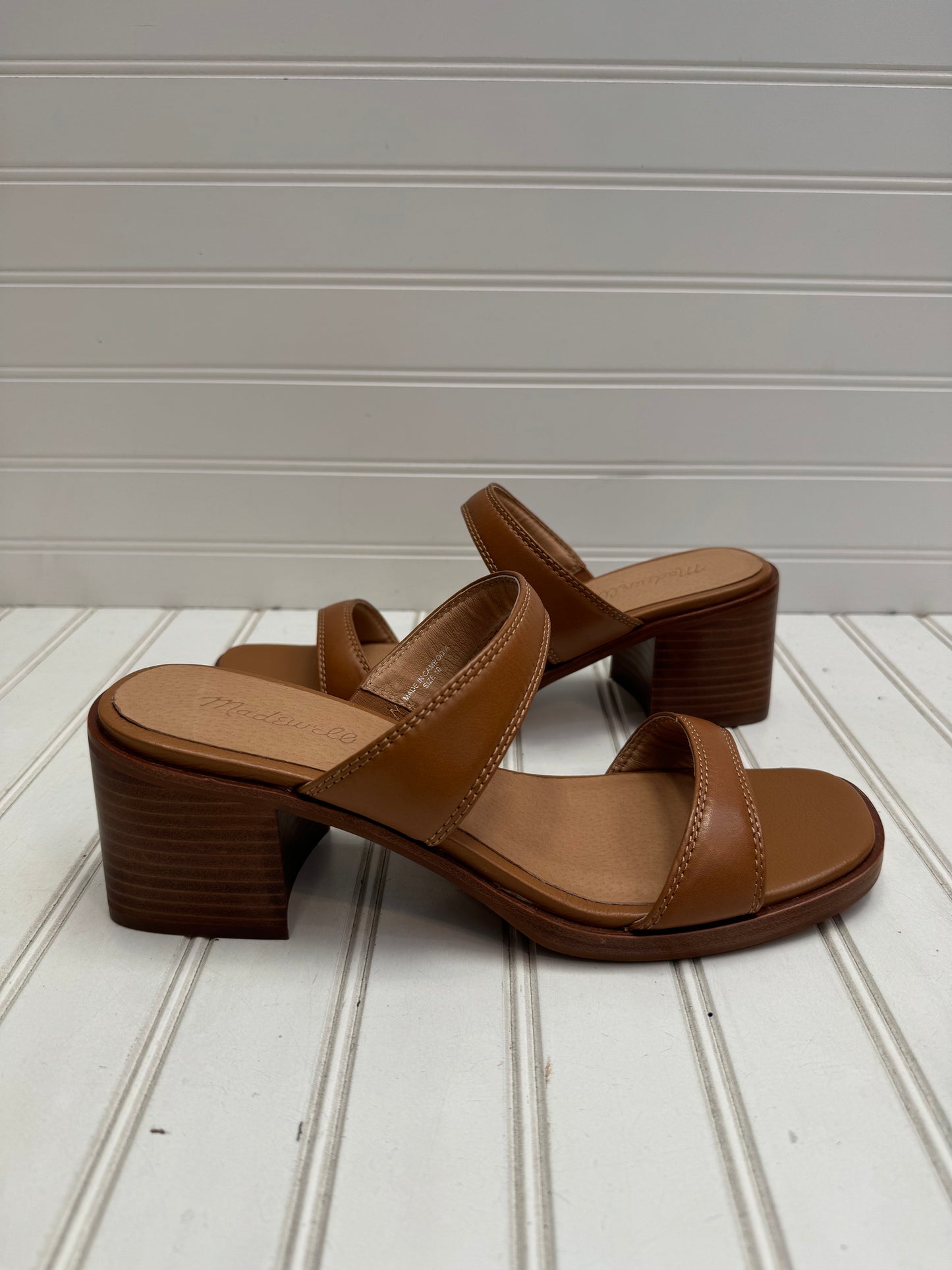 Sandals Heels Block By Madewell In Tan, Size: 10