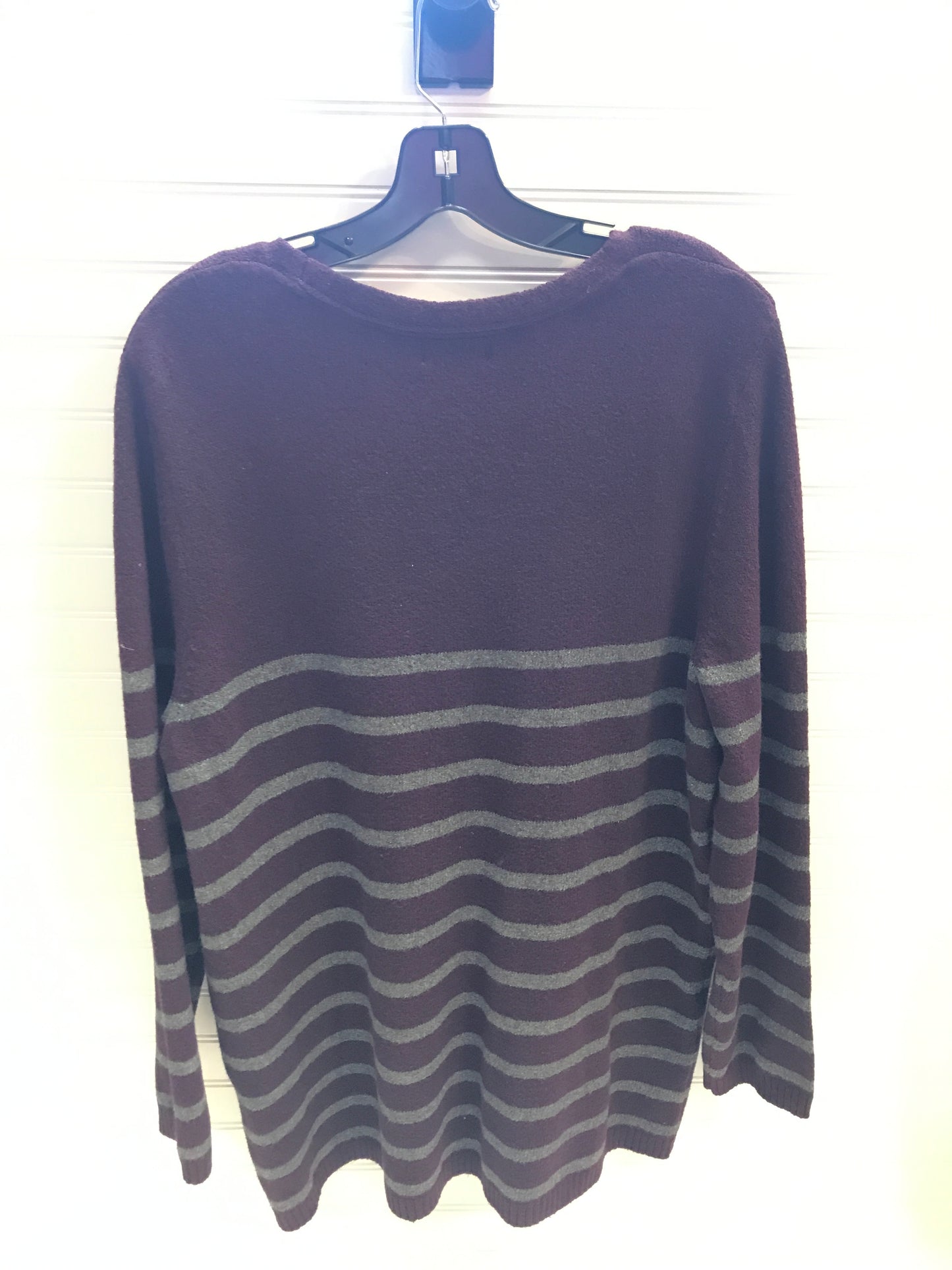 Sweater By Calvin Klein In Grey & Purple, Size: Xl