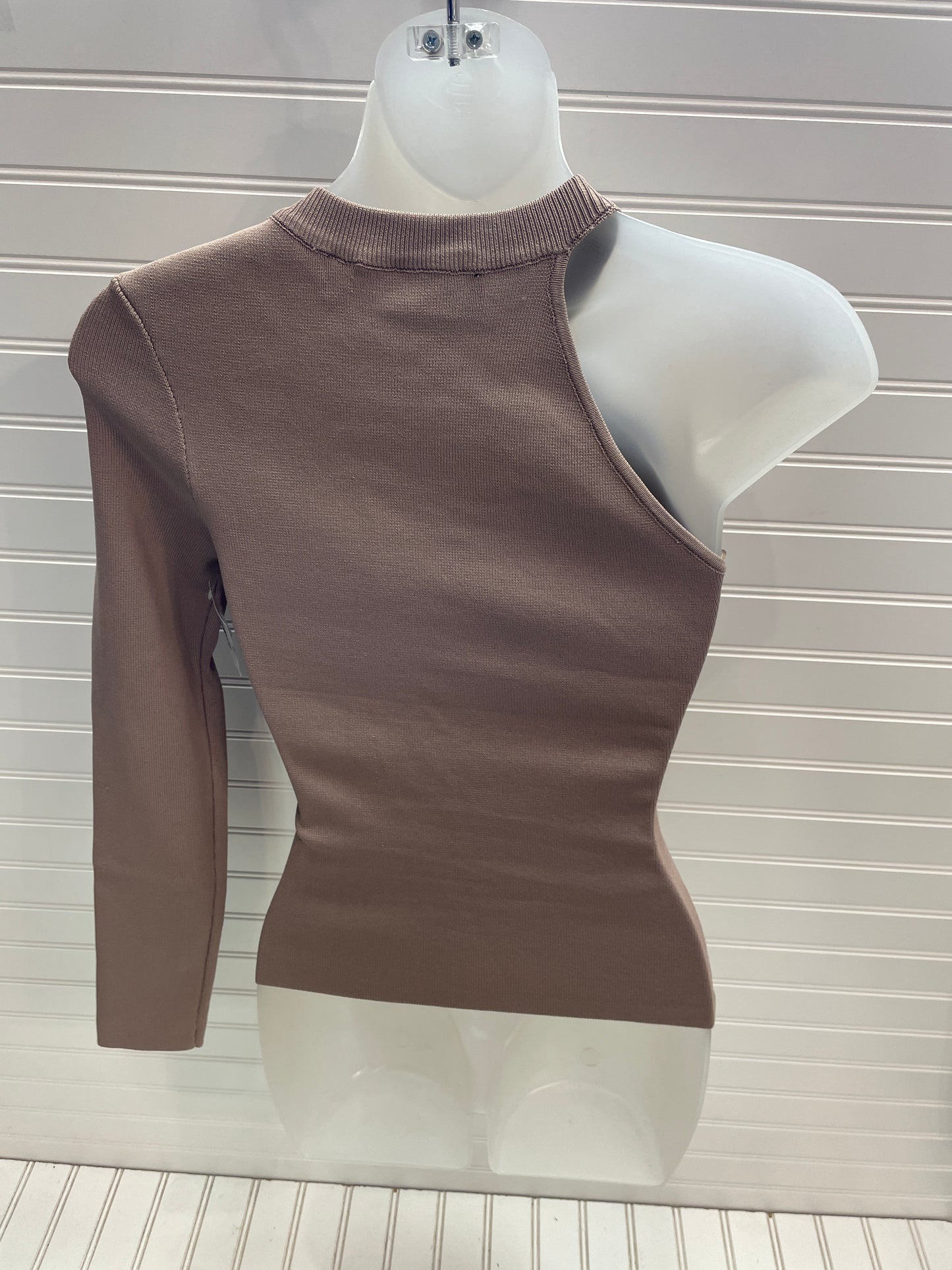 Top Long Sleeve By Endless Rose In Taupe, Size: S