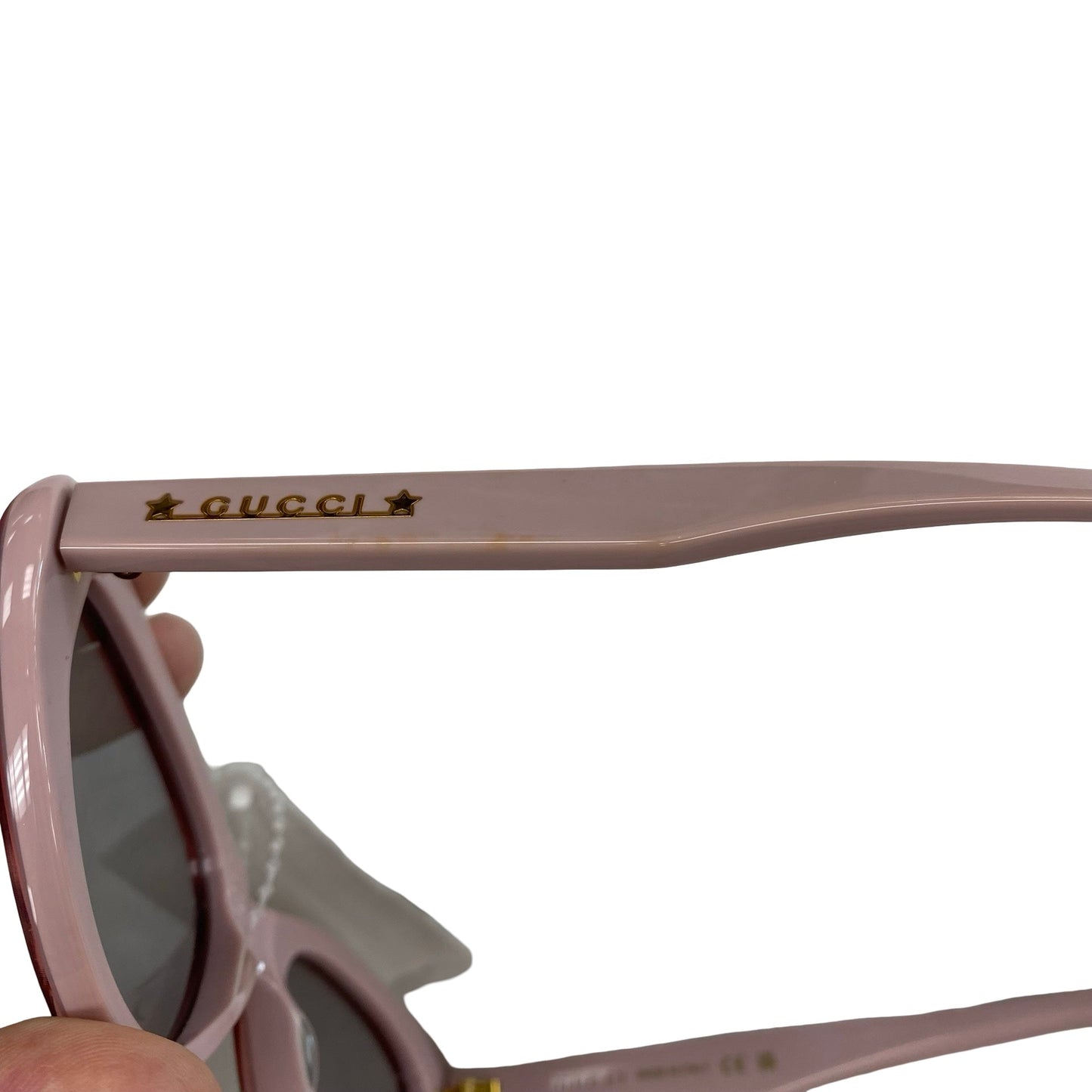 Sunglasses Luxury Designer By Gucci In Pink, Size: