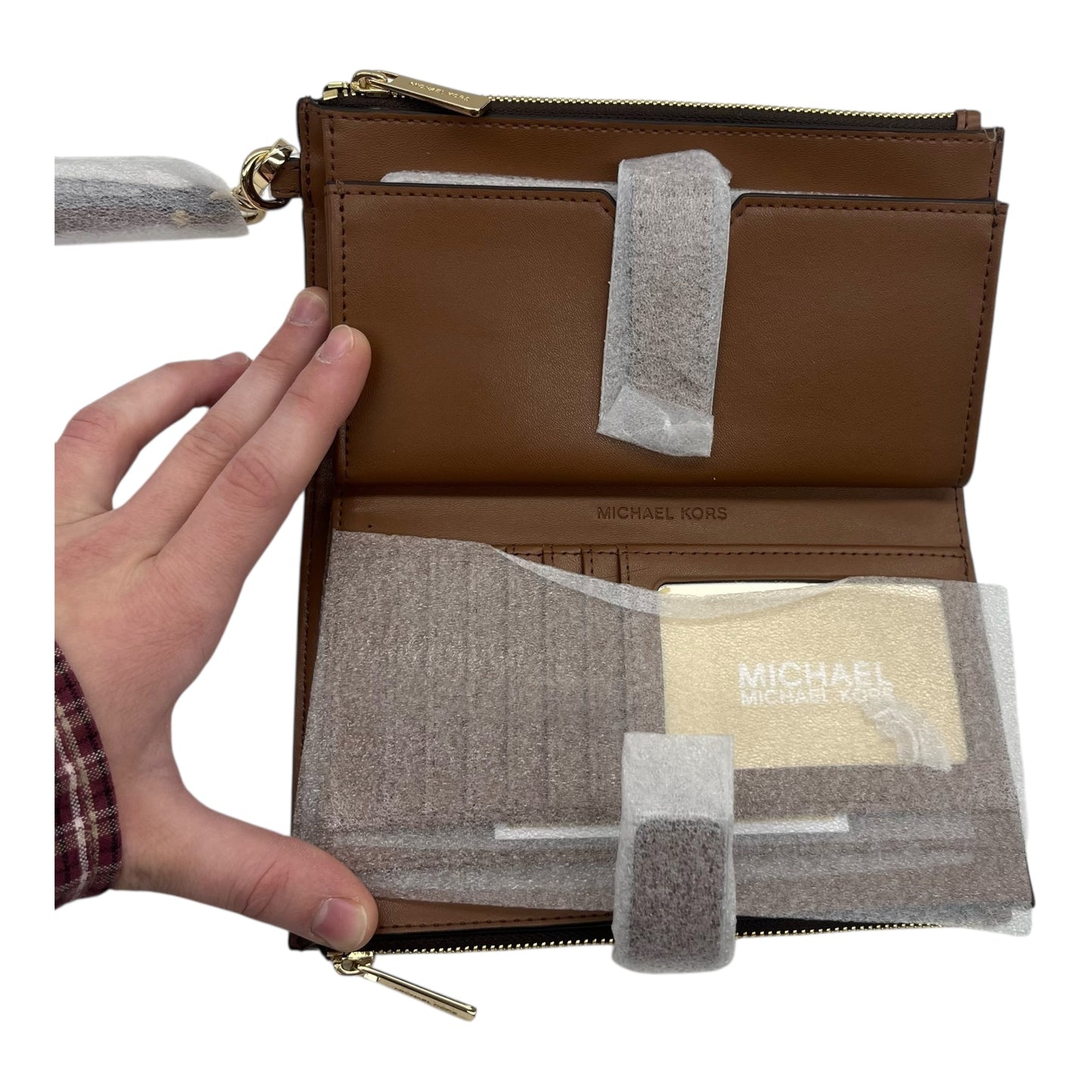 Wallet Designer By Michael Kors In Brown, Size:Large