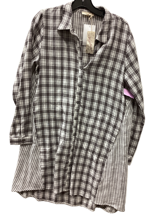 Dress Casual Midi By Mystree In Cream & Grey, Size:M