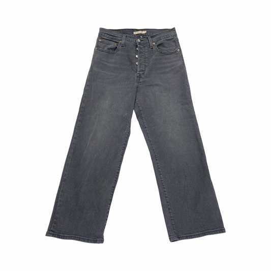 Jeans Straight By Levis In Black, Size:10