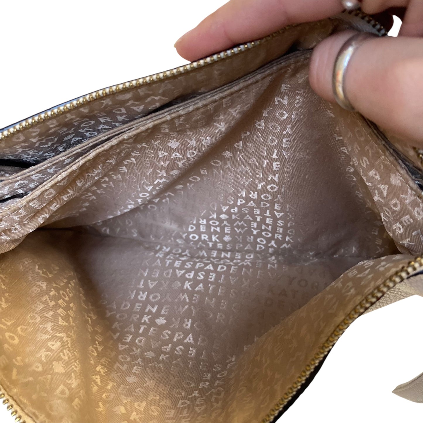 Crossbody Designer By Kate Spade In Cream, Size:Small