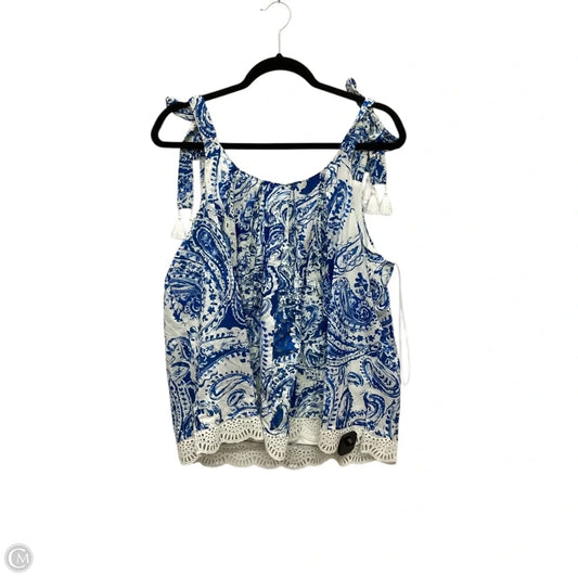 Top Sleeveless By Cupio In Blue, Size: Xl