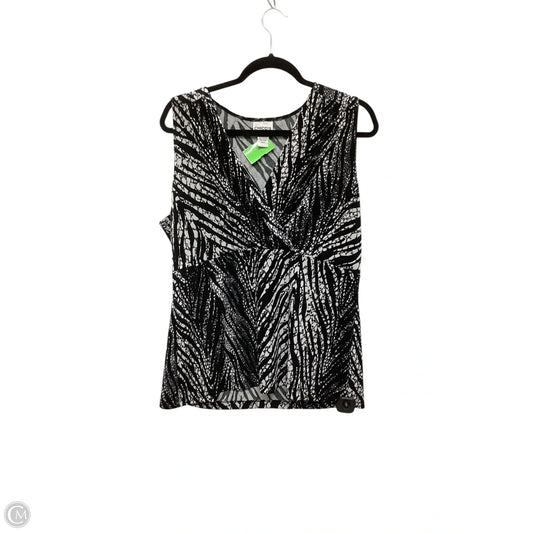 Top Sleeveless By Chicos In Black, Size: Xl