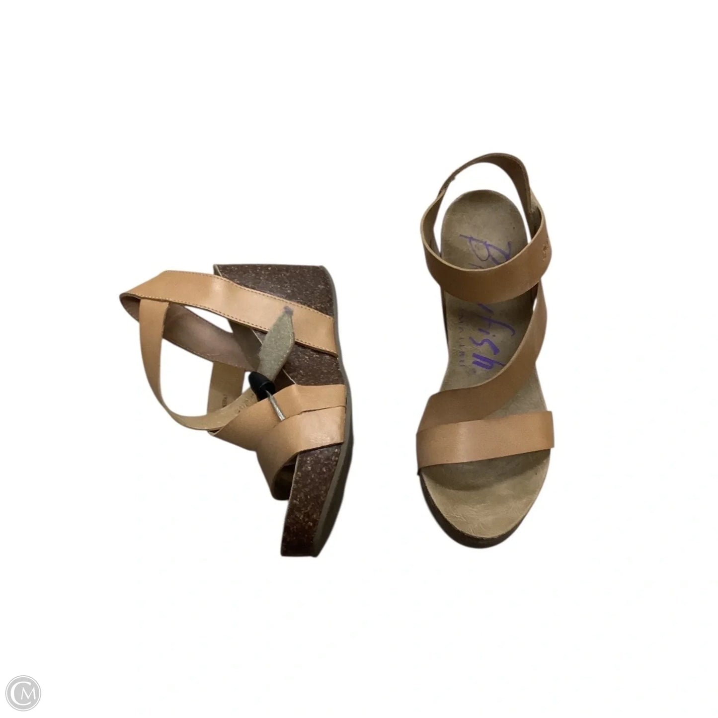 Sandals Heels Wedge By Blowfish In Brown, Size: 8