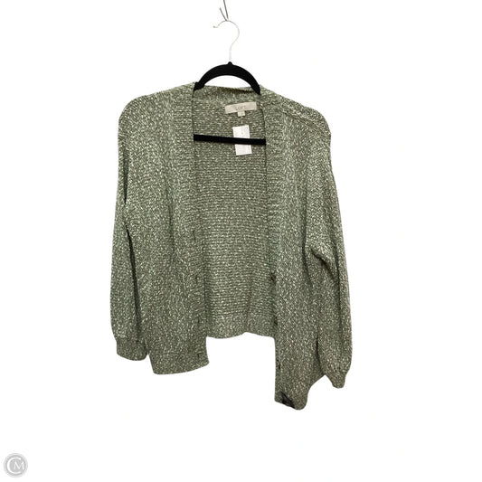 Sweater Cardigan By Loft In Green, Size: S