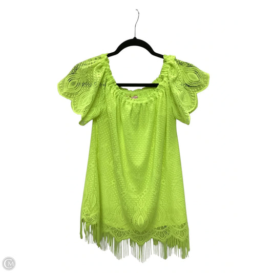 Top Short Sleeve Designer By Lilly Pulitzer In Green, Size: M