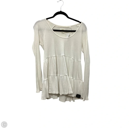 Top Long Sleeve By Maeve In Cream, Size: S