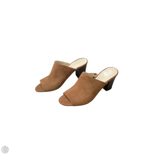 Sandals Heels Block By Liz Claiborne In Brown, Size: 7