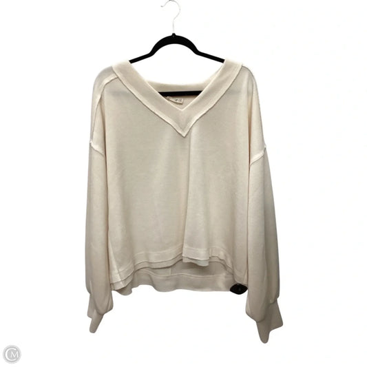 Top Long Sleeve By New In In Cream, Size: 1x