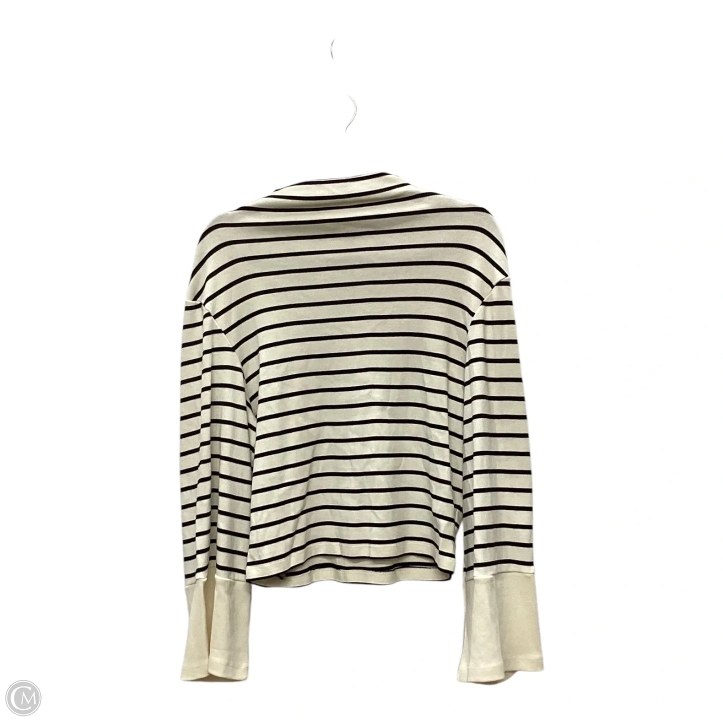 Top Long Sleeve By H&m In Striped Pattern, Size: Xs