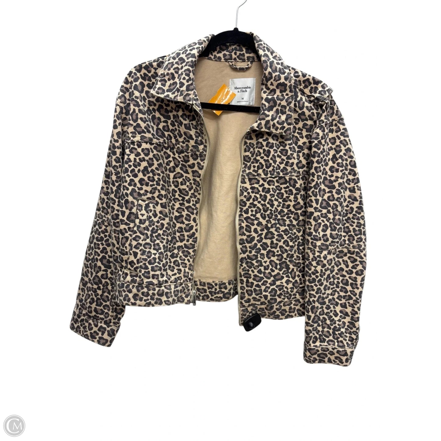 Jacket Denim By Abercrombie And Fitch In Animal Print, Size: M