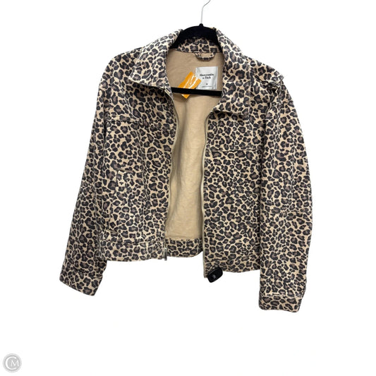 Jacket Denim By Abercrombie And Fitch In Animal Print, Size: M