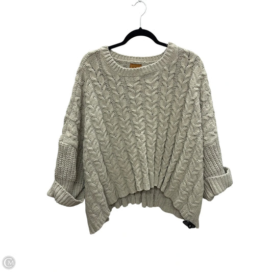 Sweater Short Sleeve By Pol In Green, Size: L