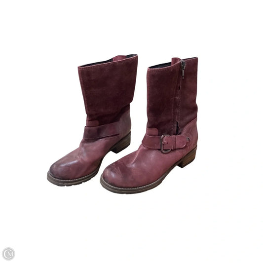 Boots Ankle Heels By Clarks In Red, Size: 8.5