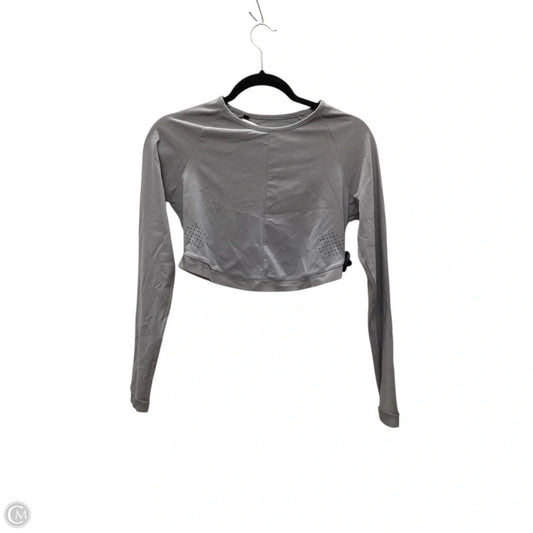 Athletic Top Long Sleeve Crewneck By Gym Shark In Grey, Size: M