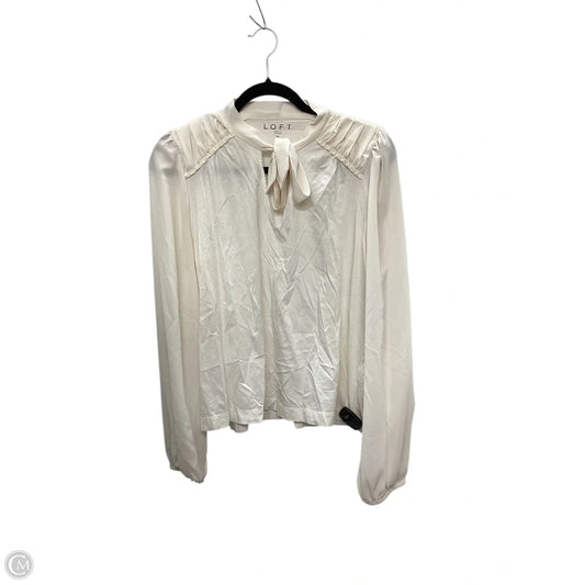 Top Long Sleeve By Loft In Cream, Size: M