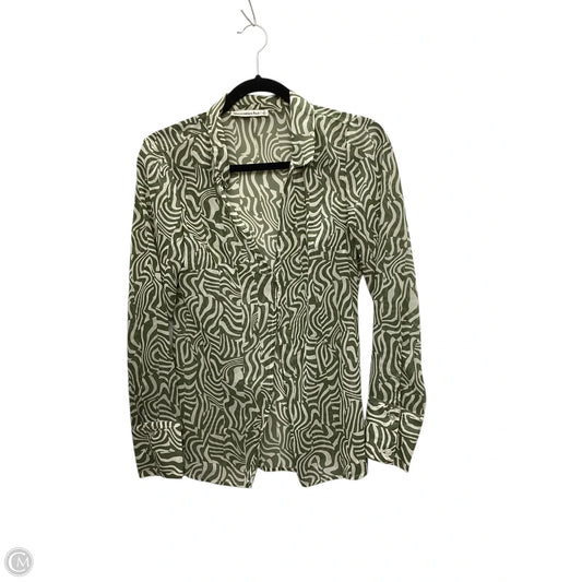 Top Long Sleeve By Abercrombie And Fitch In Green, Size: S