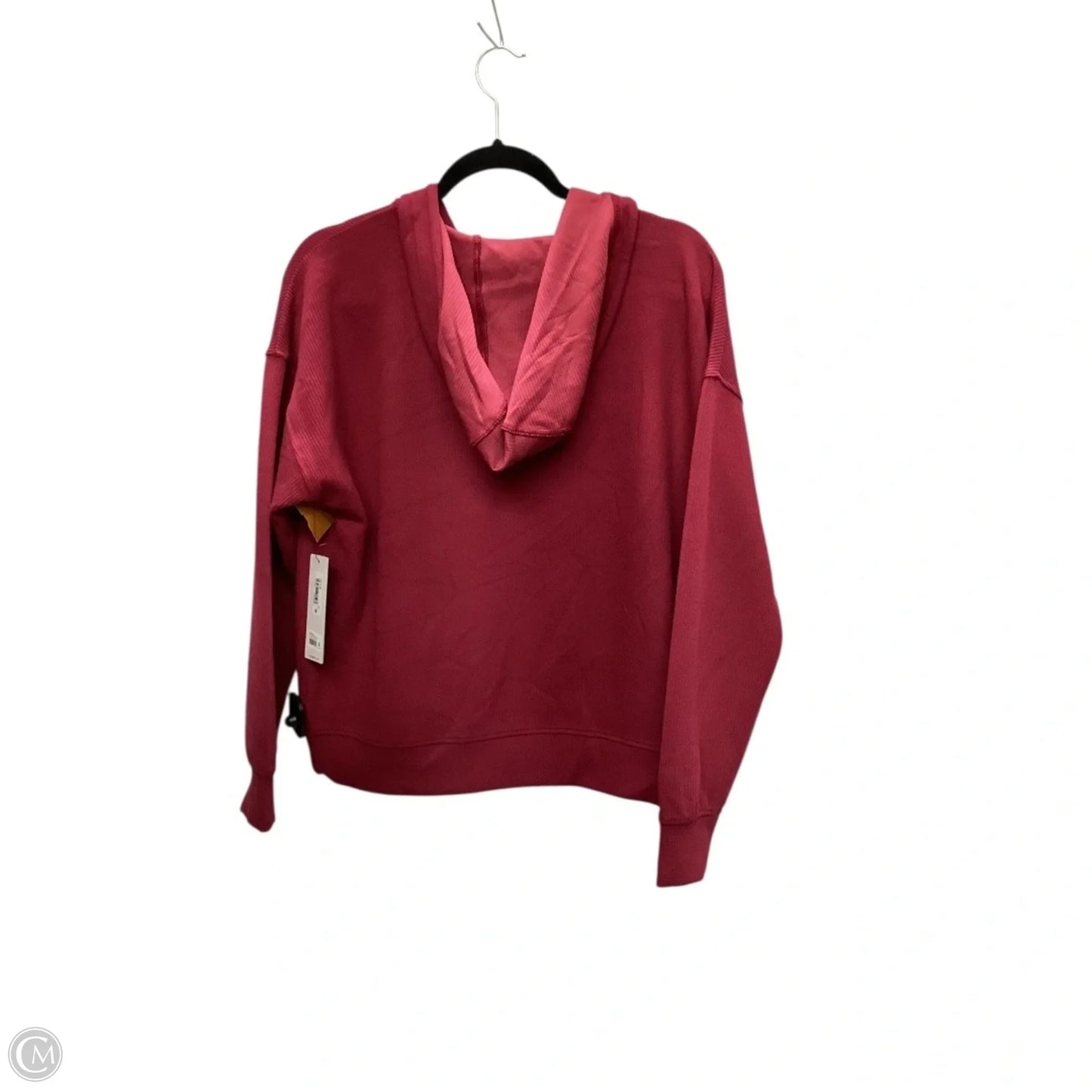 Athletic Top Long Sleeve Hoodie By Yogalicious In Red, Size: S