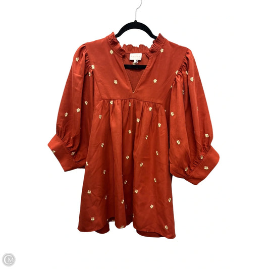 Top Short Sleeve By Entro In Orange, Size: Xl