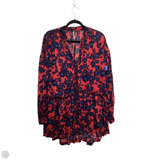 Top Long Sleeve By Free People In Red, Size: S