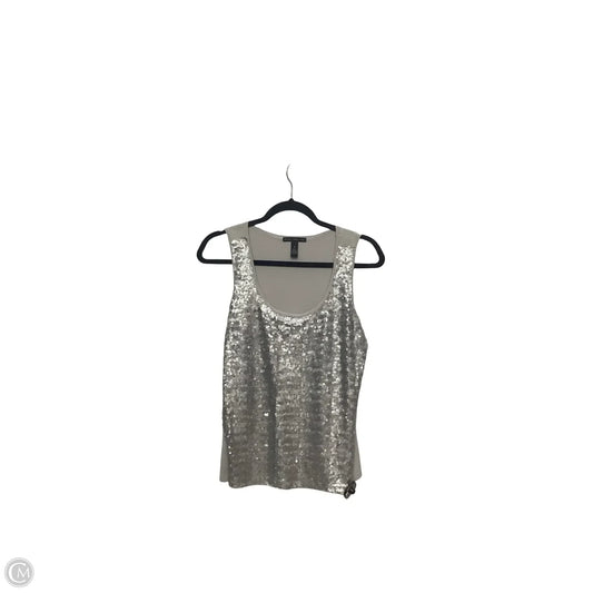 Top Sleeveless By Chicos In Silver, Size: M