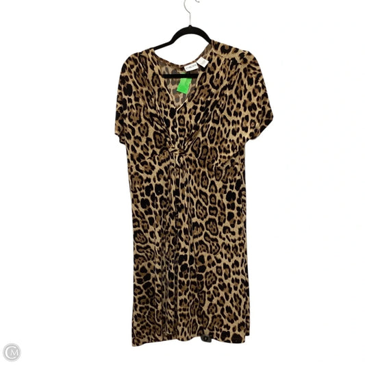 Dress Casual Midi By Chicos In Animal Print, Size: Xl