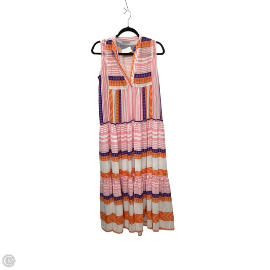 Dress Casual Maxi By Cmc In Orange & Pink, Size: S