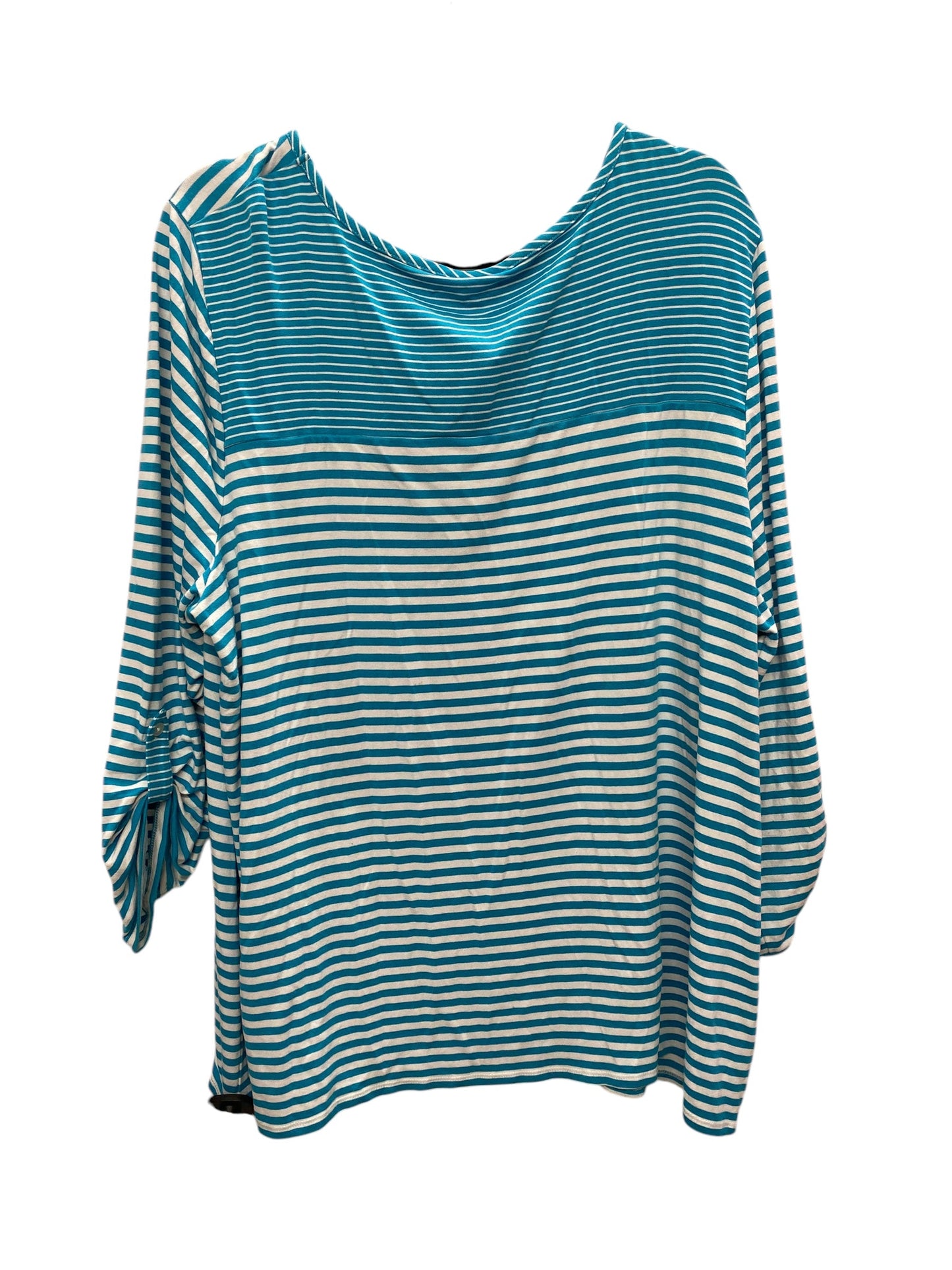 Top Long Sleeve By Chicos In Striped Pattern, Size: 4