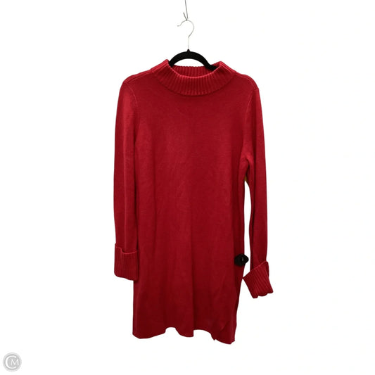 Dress Sweater By Chicos In Red, Size: M