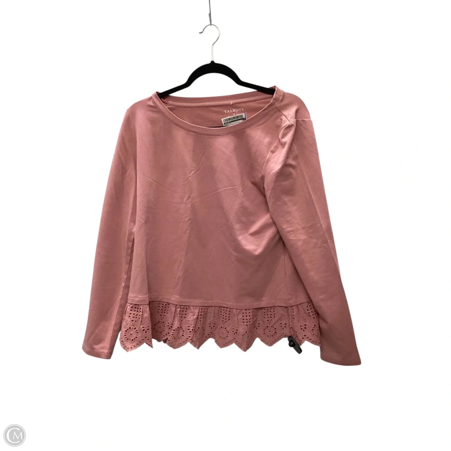 Blouse Long Sleeve By Talbots In Pink, Size: M